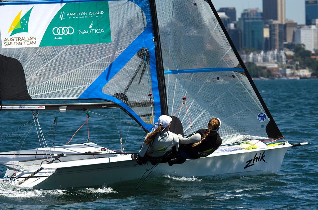 Sail Sydney 2014 day one - Olivia Price and Eliza Solly. © David Price